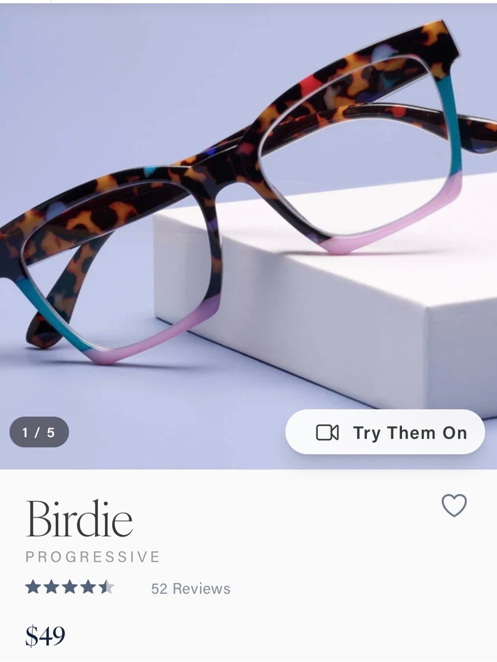 Birdie Tortoiseshell Blue Light Reader Glasses with Teal & Lilac Accents
